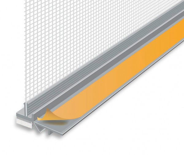 AnputzLeiste LippeGewebe hellgrau