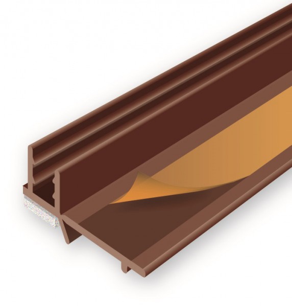 Anputzleiste mit Lippe dunkelbraun